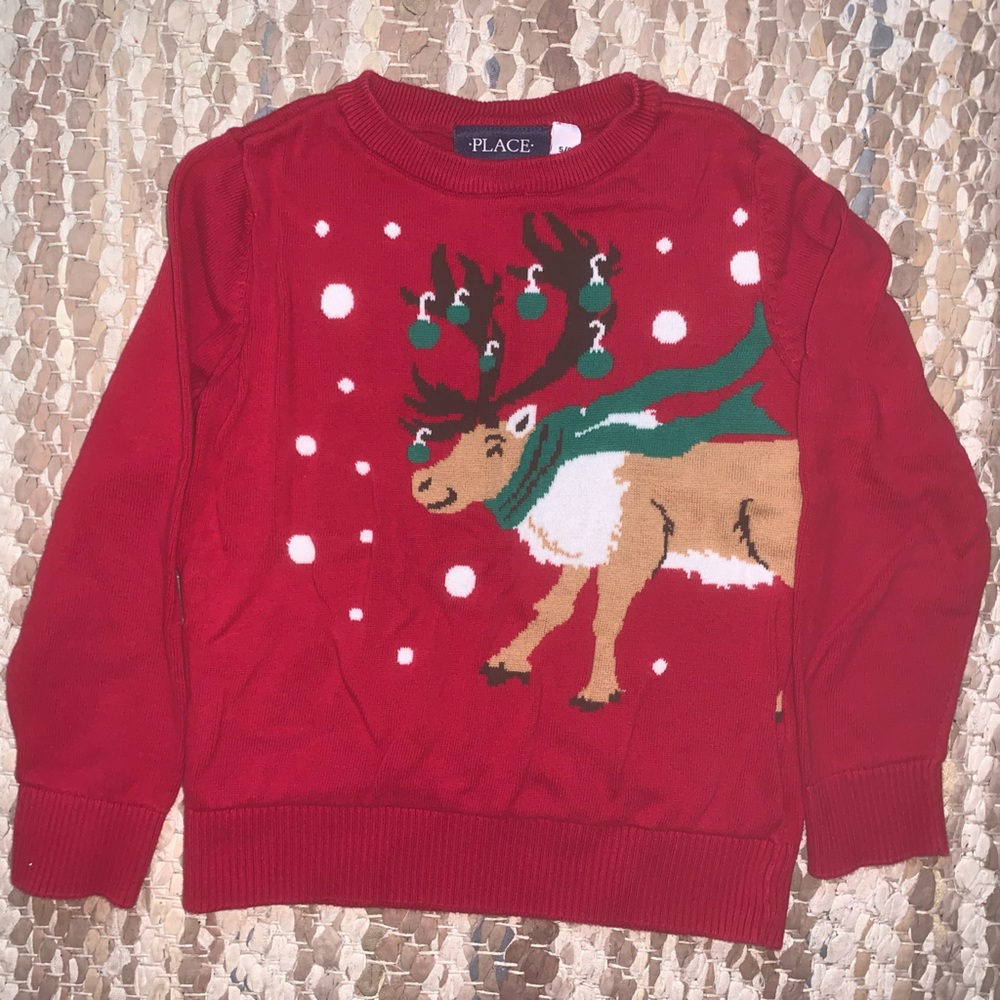 Place Red Reindeer Sweater